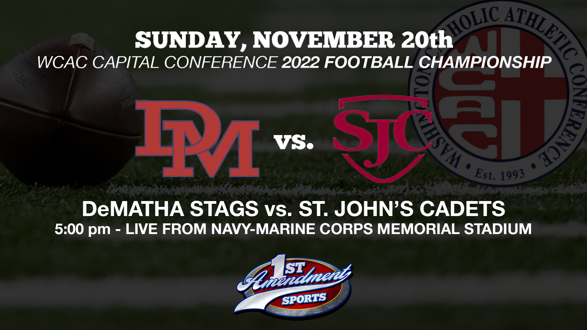 2022 WCAC Football Capital Division Championship: St. John's vs. DeMatha