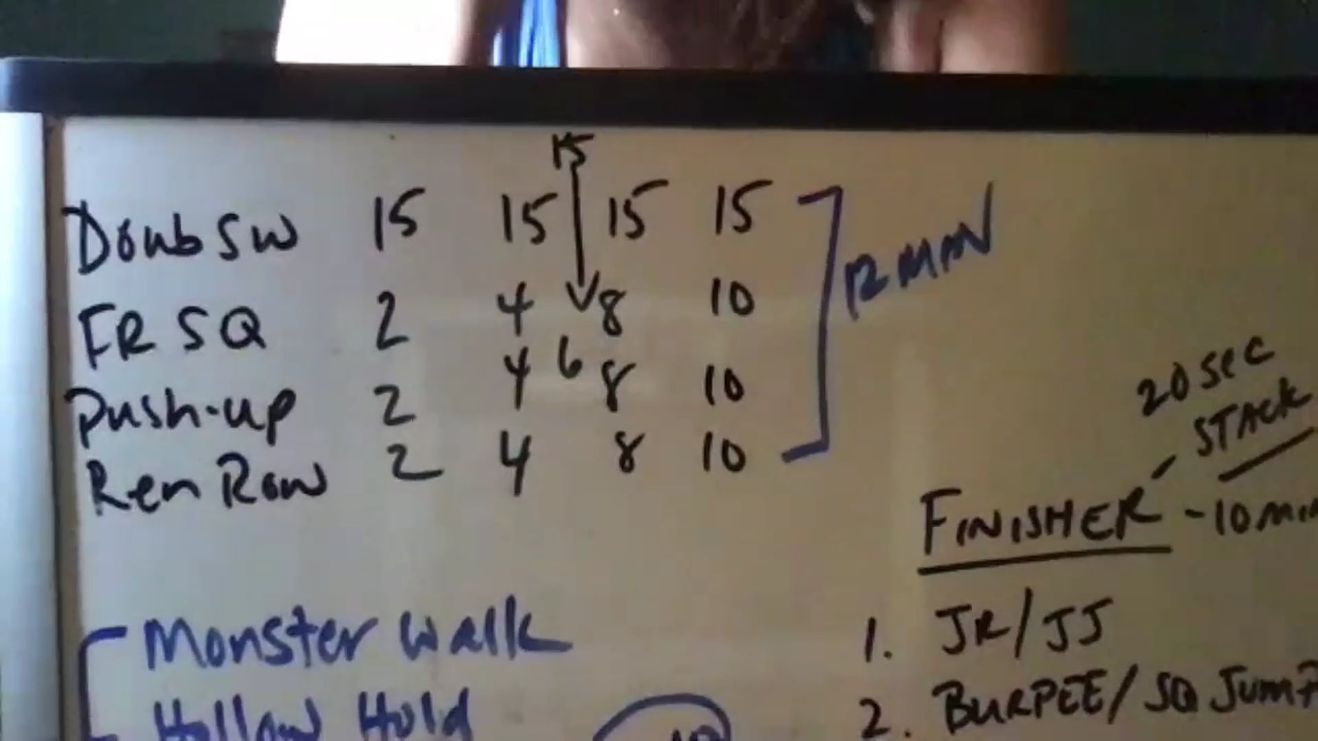 Strength chart, Stacking cardio finisher. 11/16