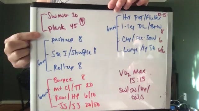 Swing/plank, some AMRAPS and VO2Max