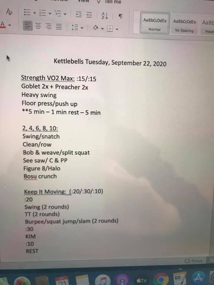 Strength VO2 Max, Keep it Moving