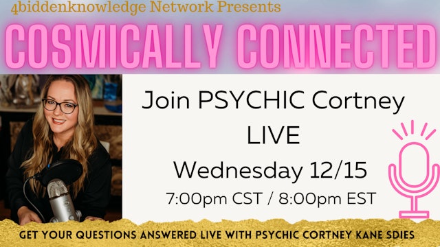 Psychic Cortney Kane Sides Answers Your Questions LIVE!  Ep13