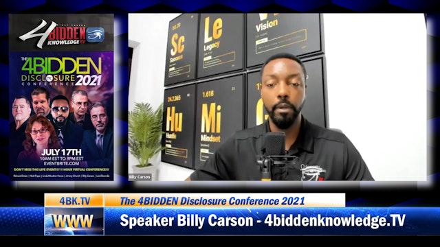 The 4BIDDEN Disclosure Conference - EXTRA Presentation by Billy Carson