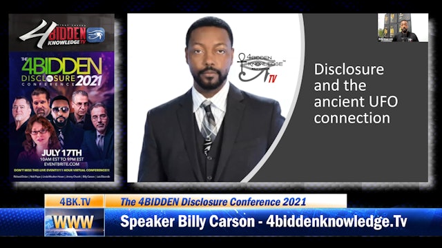 The 4BIDDEN Disclosure Conference 2021 - Billy Carson -