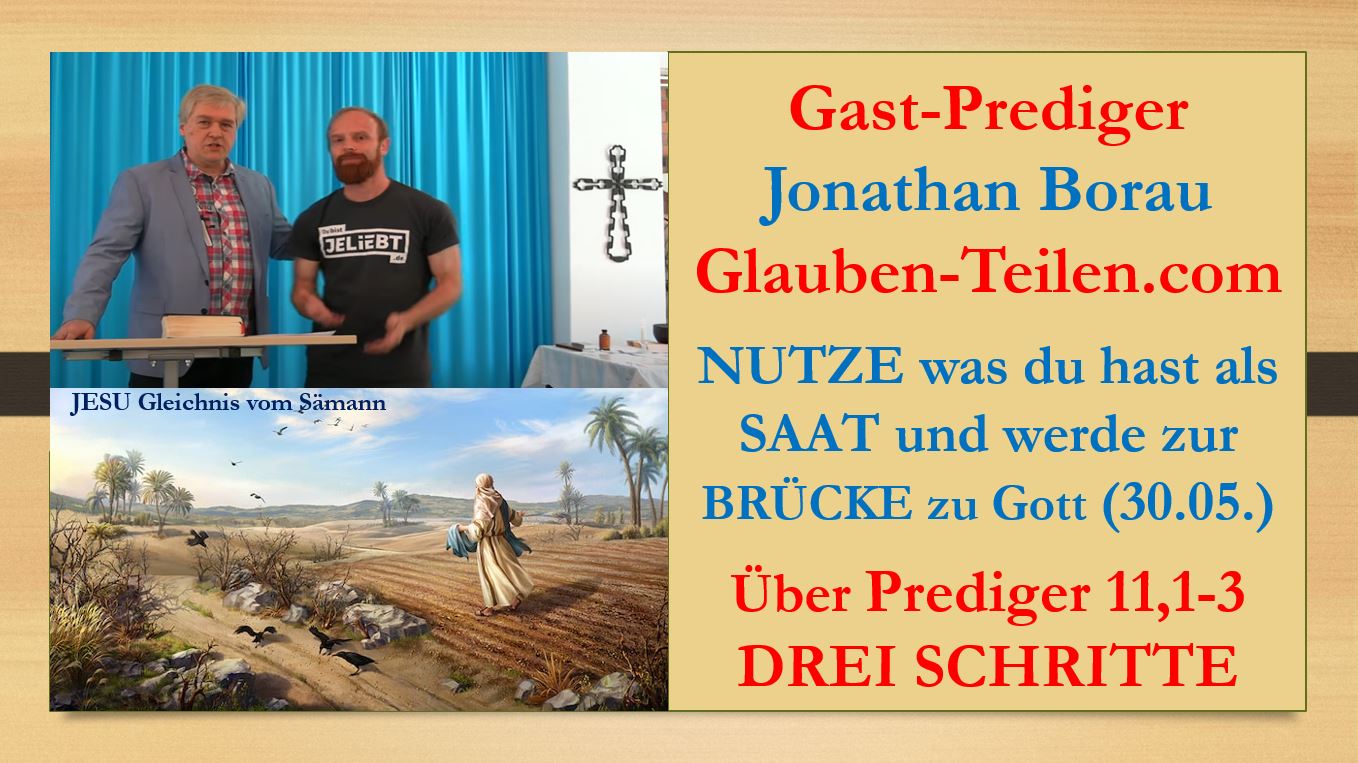 Nutze was du hast als SAAT und werde zur BRÜCKE zu Gott für andere!