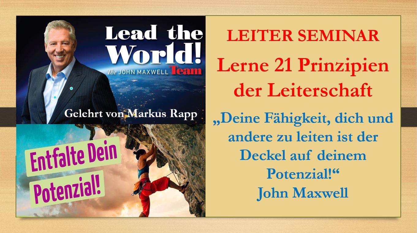 Leiterschaft Seminar - 21 Prinzipien von Leiterschaft