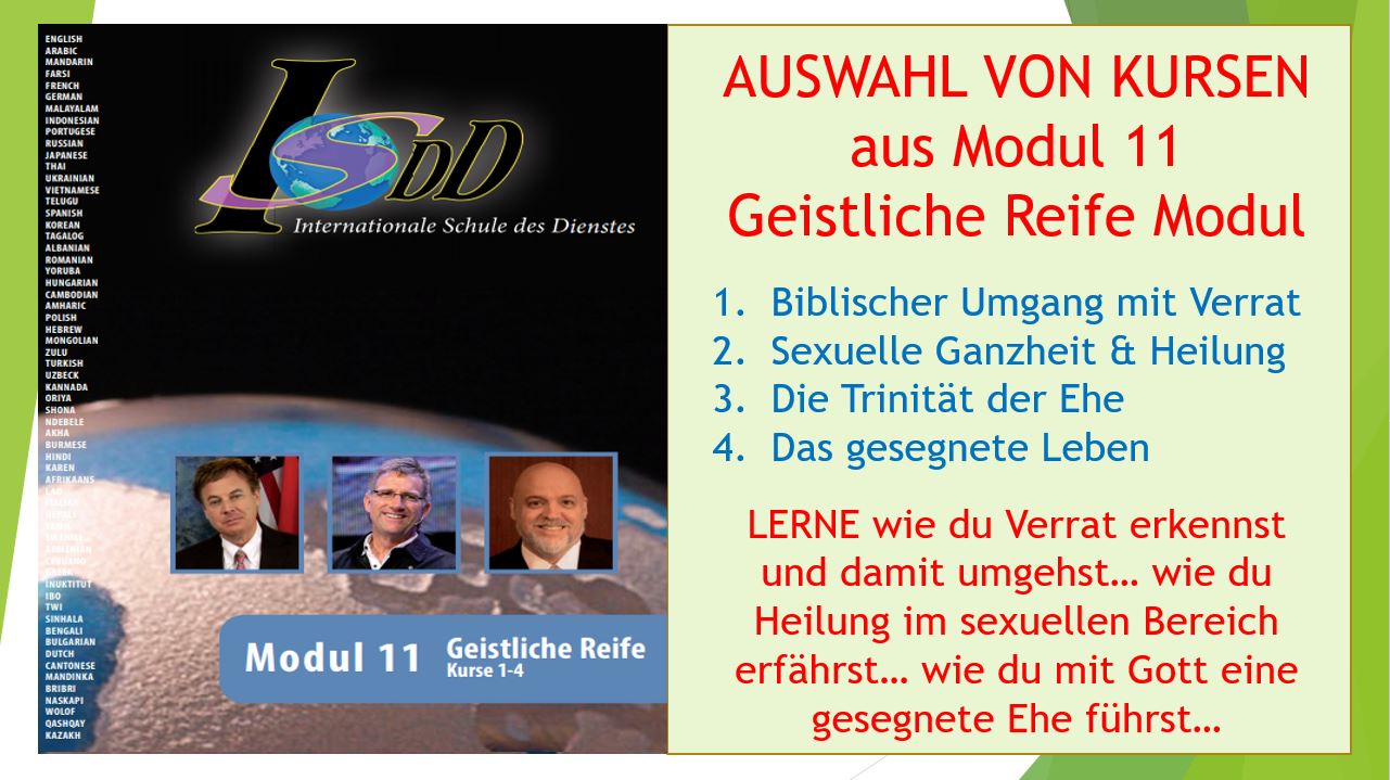 Modul 11 - Geistliche Reife Modul - Auswahl von Kursen