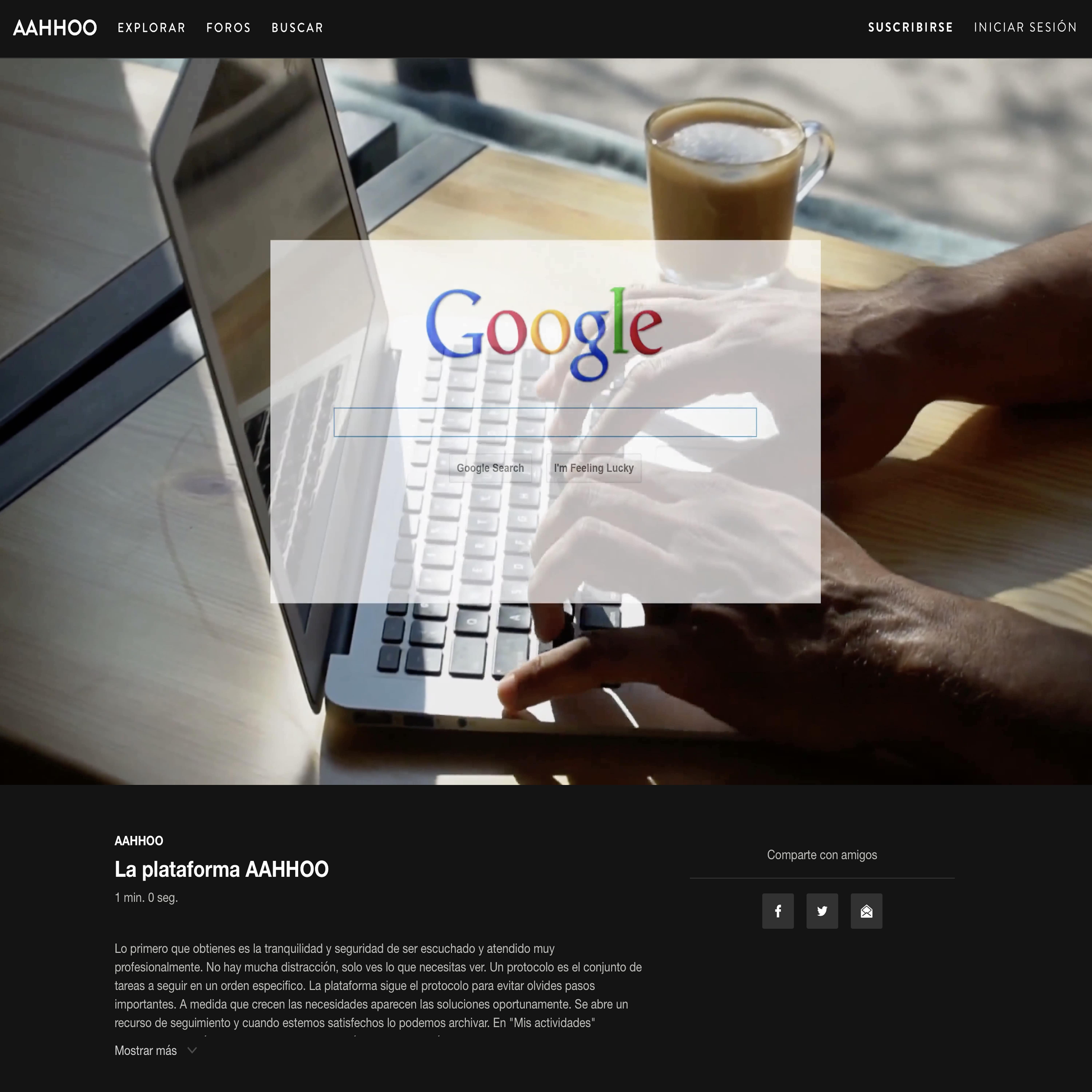 La plataforma AAHHOO