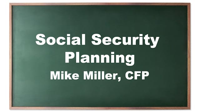 Social Security Planning