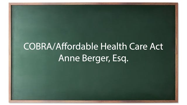 COBRA/Affordable Health Care Act