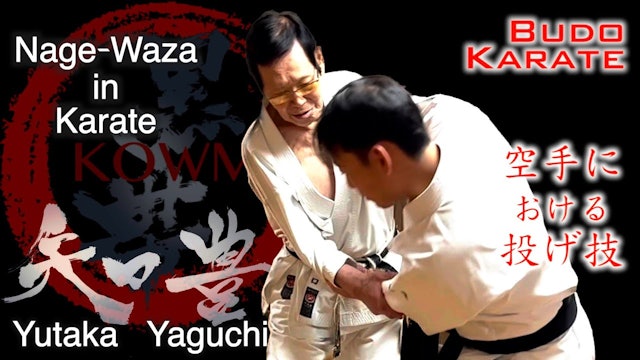 The Legend Yutaka Yaguchi Sensei: Nage VHNage-Waza in Karate. 
