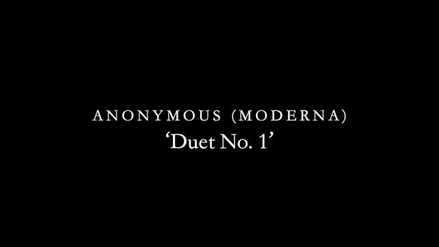 ANONYMOUS (Moderna) Duet No.1