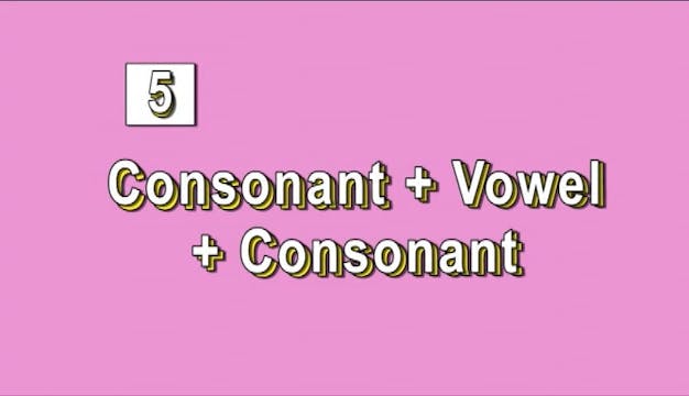 Lesson 5 - Consonant + Vowel + Consonant