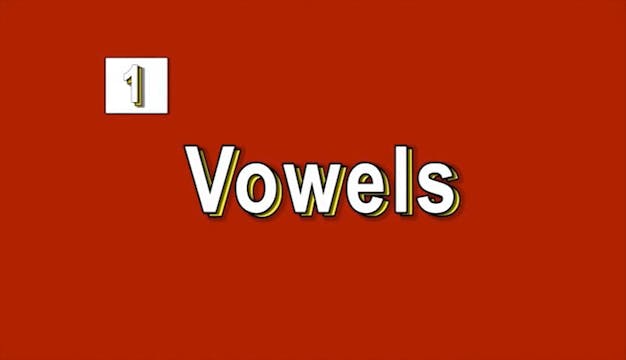 Lesson 1 - Vowels