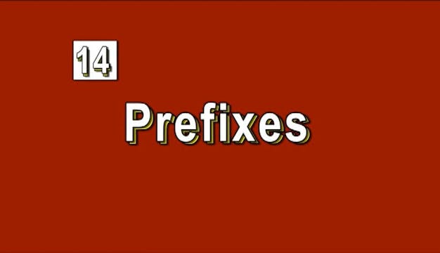 Lesson 14 - Prefixes