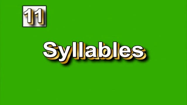 Lesson 11- Syllables