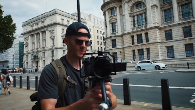 Filming in London