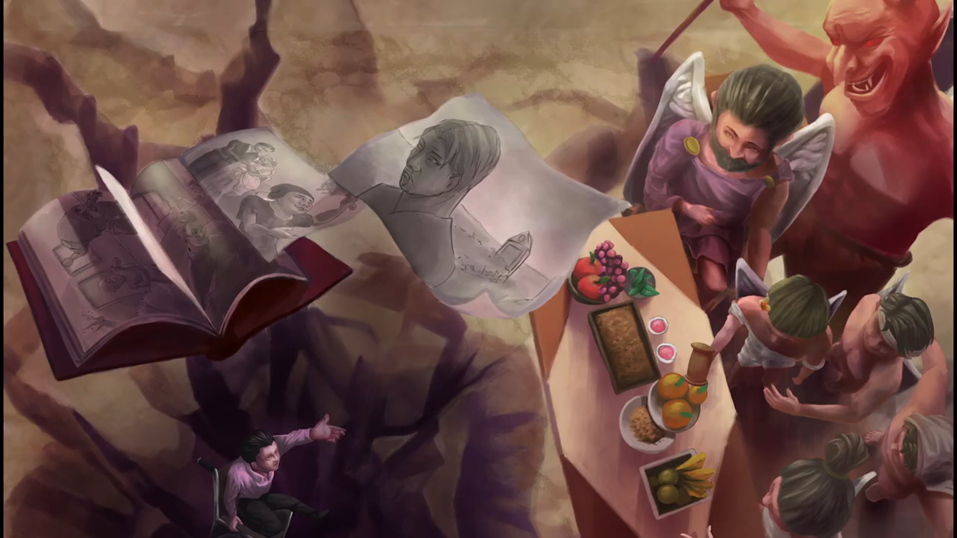 Blind Eye to Differences Kissed by Love