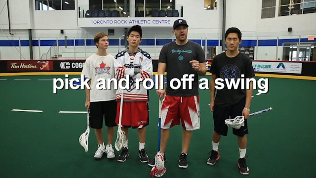 Down Pick and Roll off a Swing