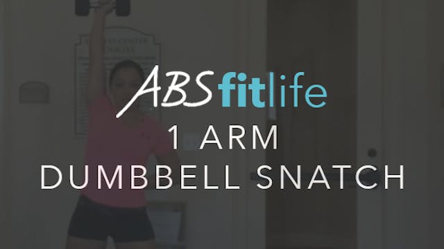 How to do a 1 Arm Dumbbell Snatch