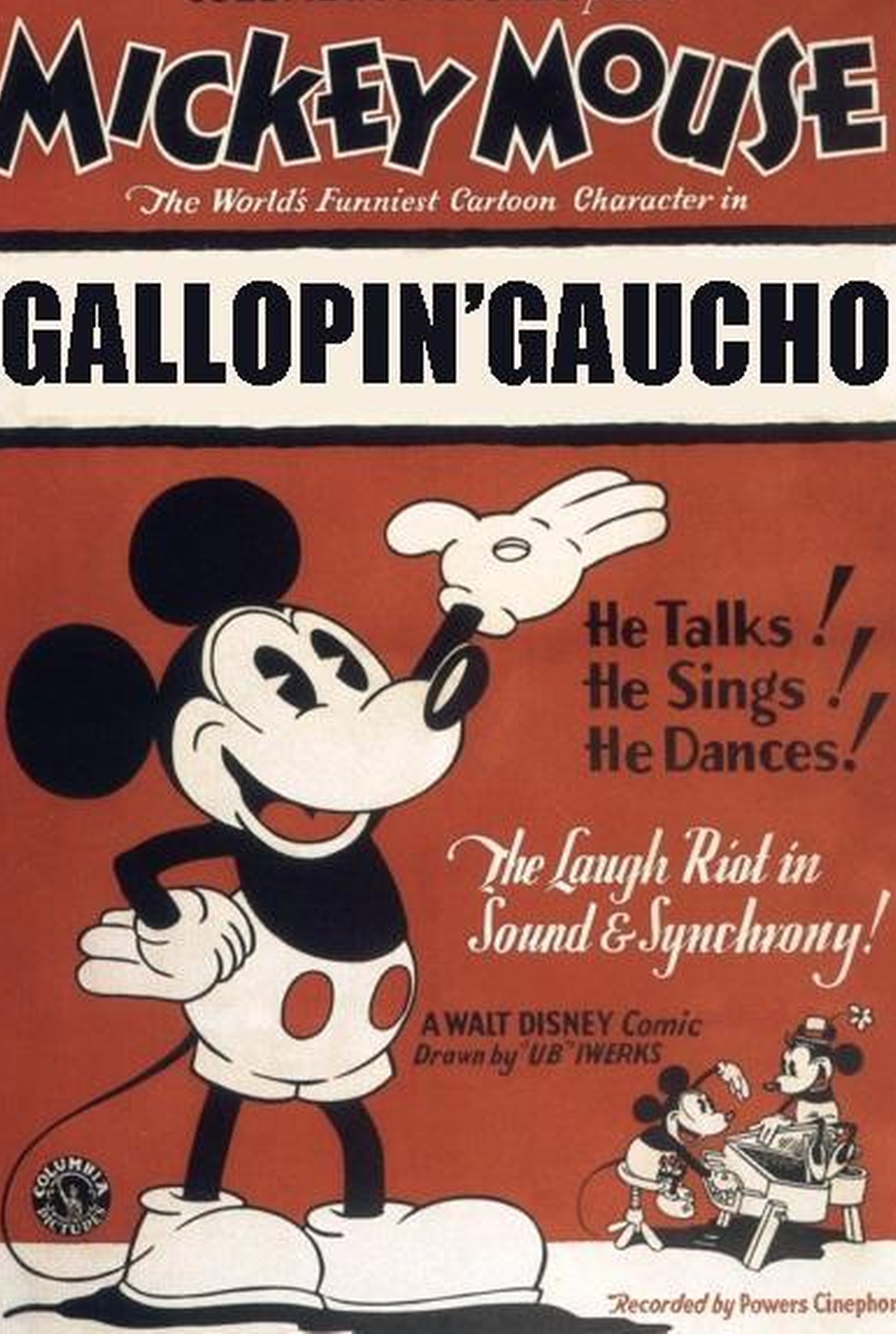 The Gallopin' Gaucho  MICKEY MOUSE And Minnie   (1928)