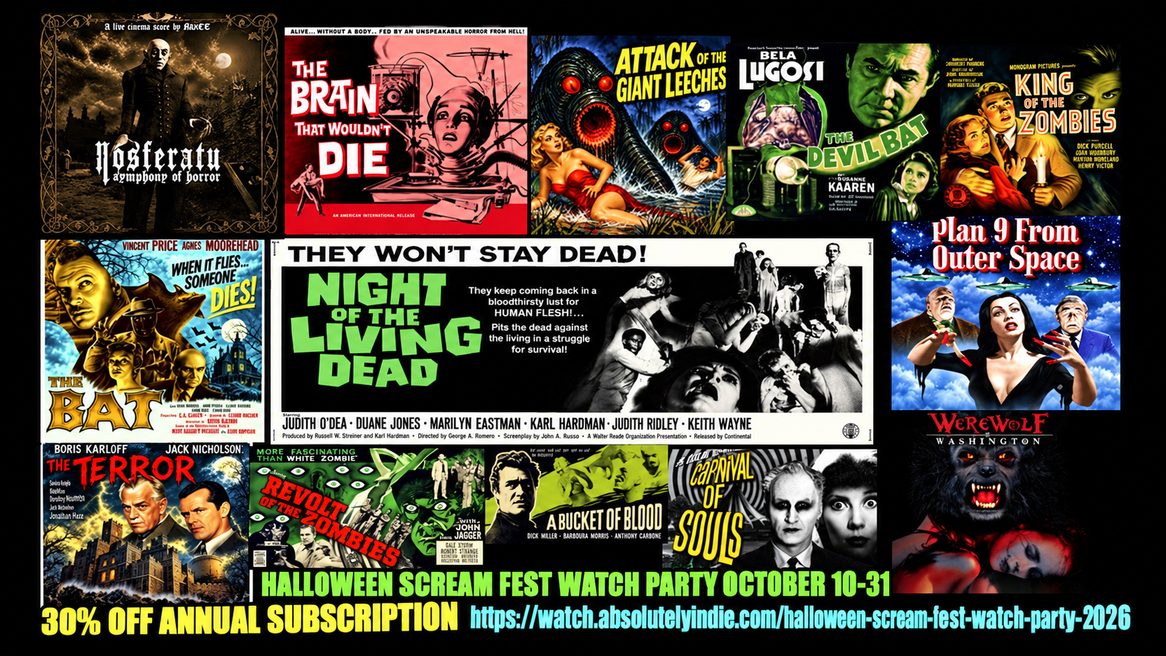 HALLOWEEN SCREAM FEST WATCH PARTY 2026