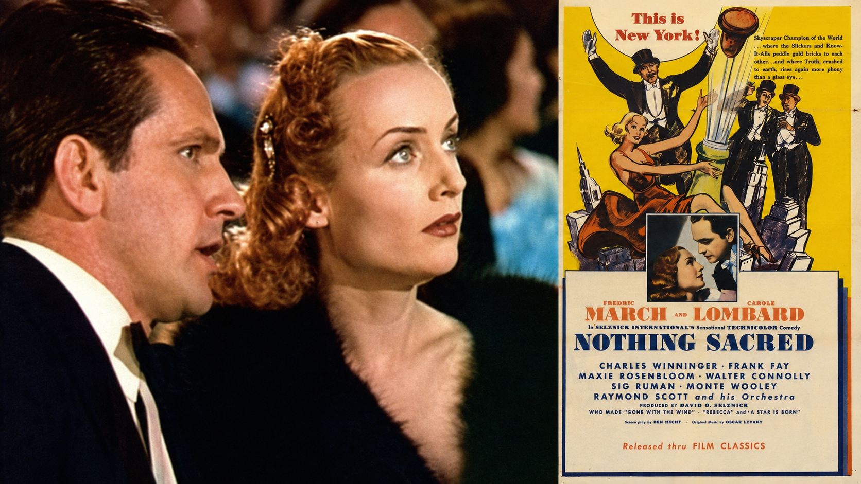 NOTHING SACRED FREDRIC MARCH, CAROL LOMBARD