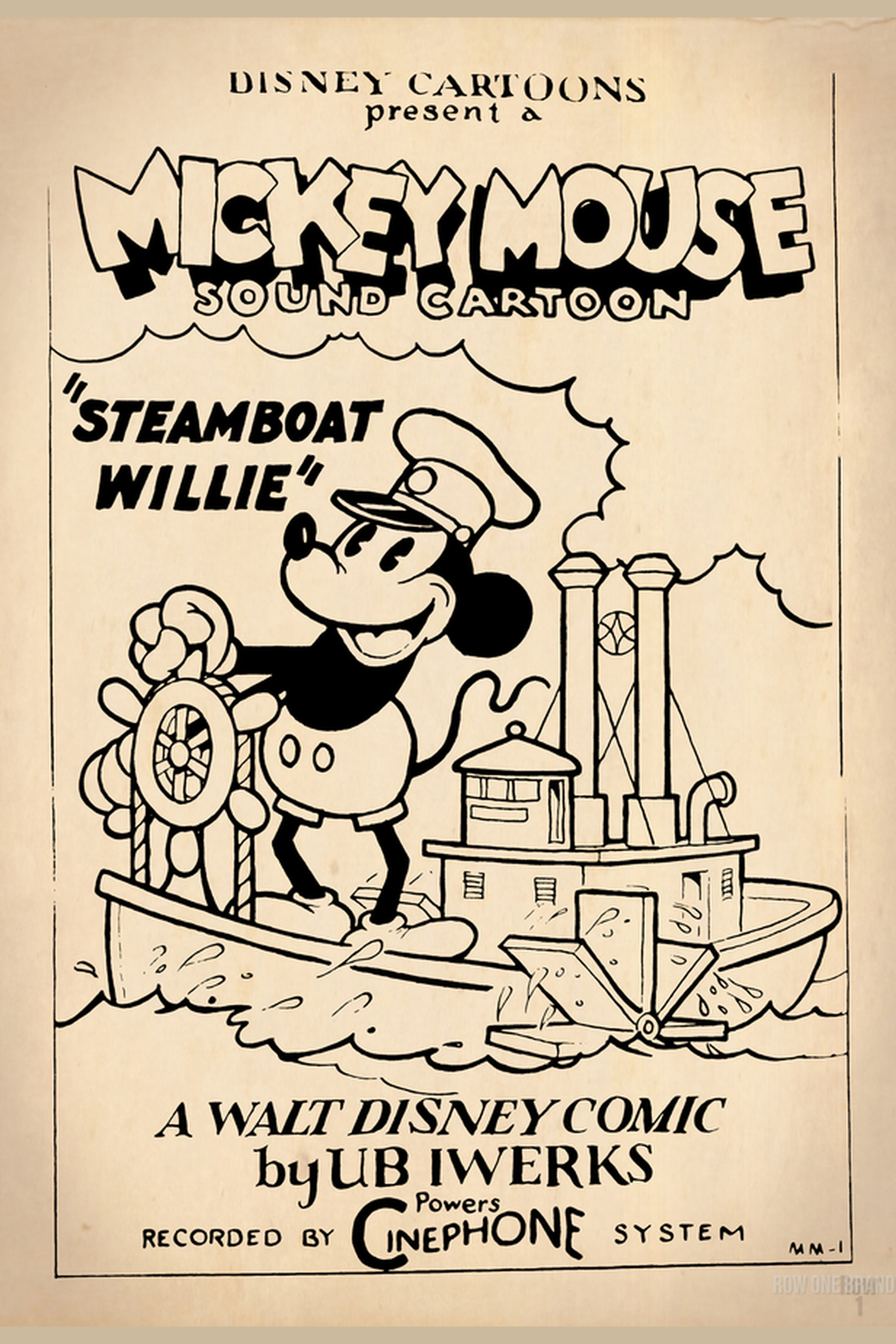 Steamboat Willie MICKEY'S FIRST MOVIE (1928)