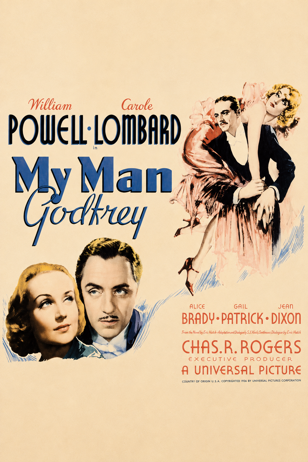 My Man Godfrey  CAROL LOMBARD WILLIAM POWELL1936