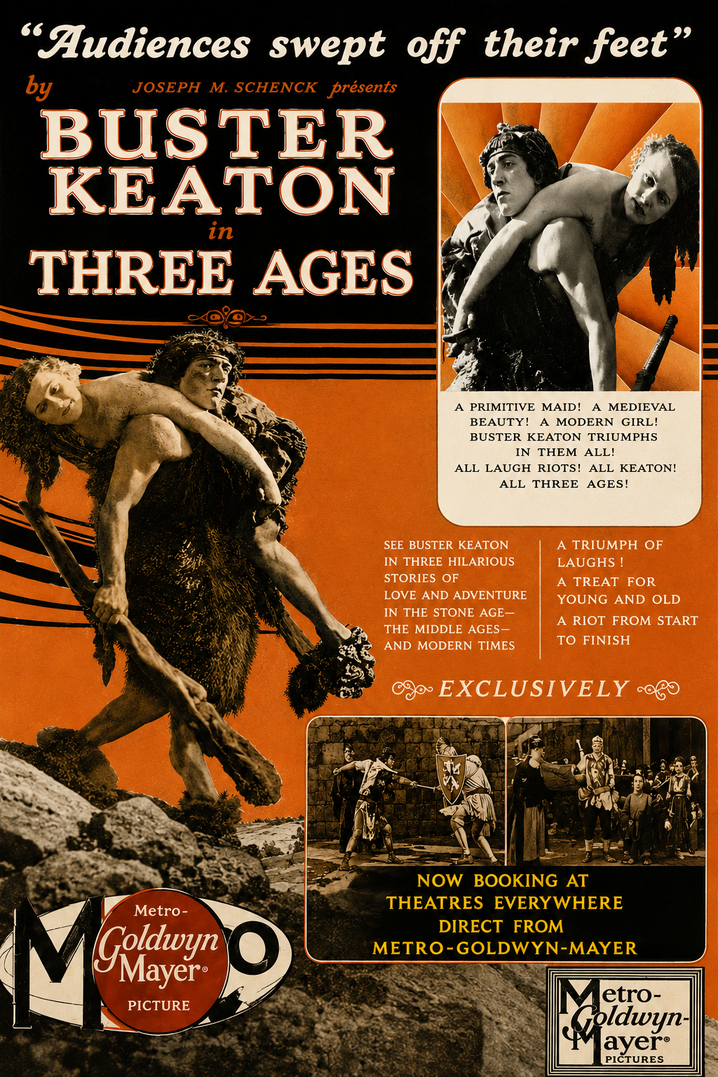Buster Keaton Three Ages (1923)