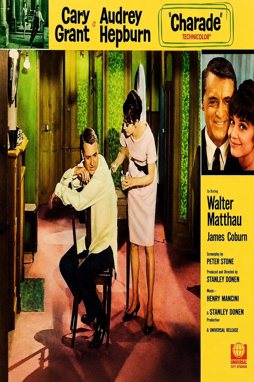 CHARADE (1963) Cary Grant, Audrey Hepburn