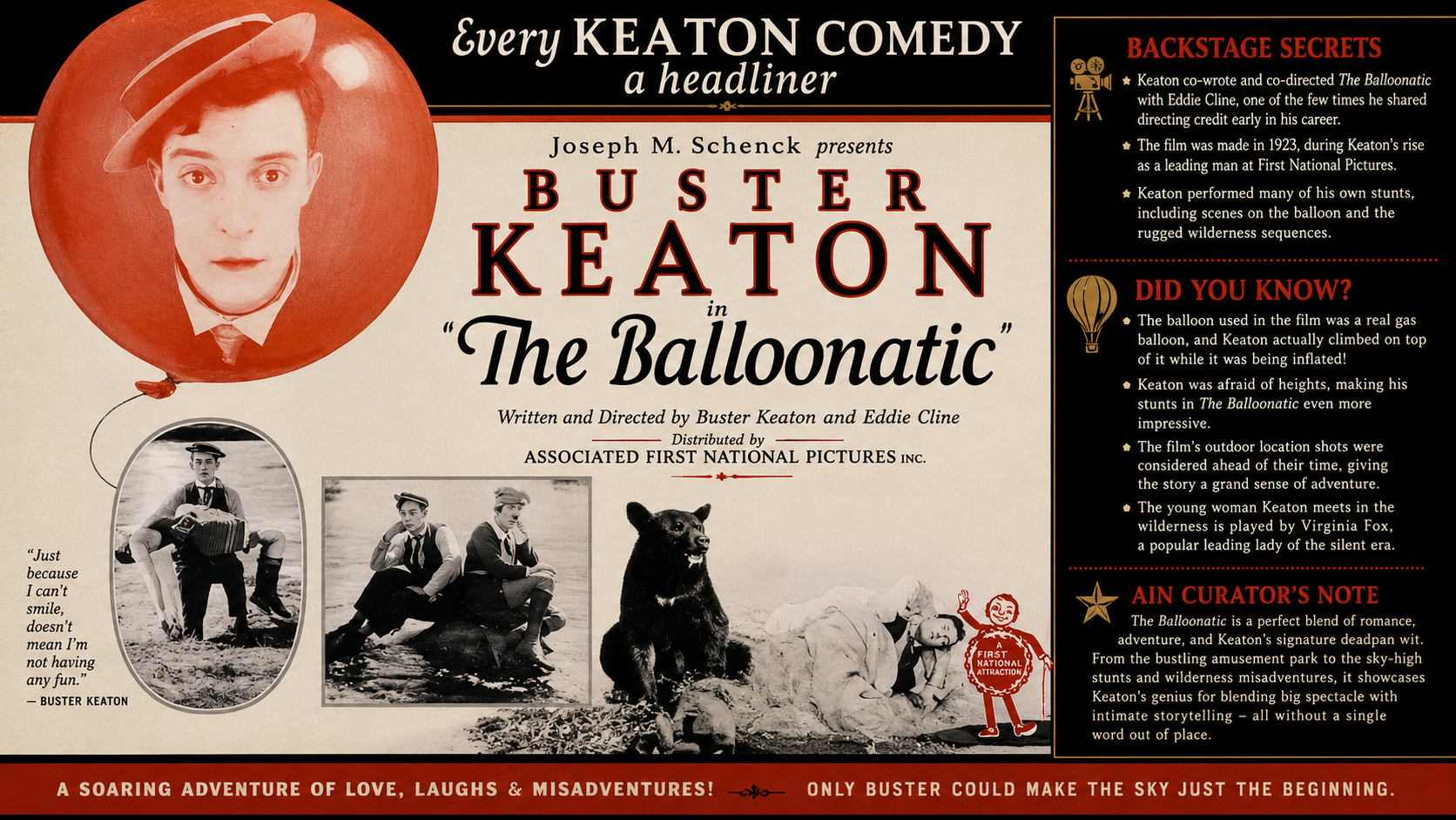 BUSTER KEATON The Balloonatic  1923  ]