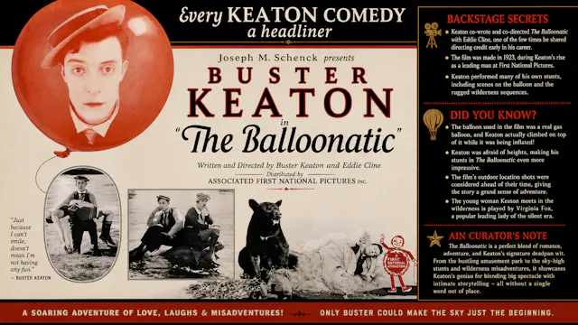 BUSTER KEATON The Balloonatic  1923  ]