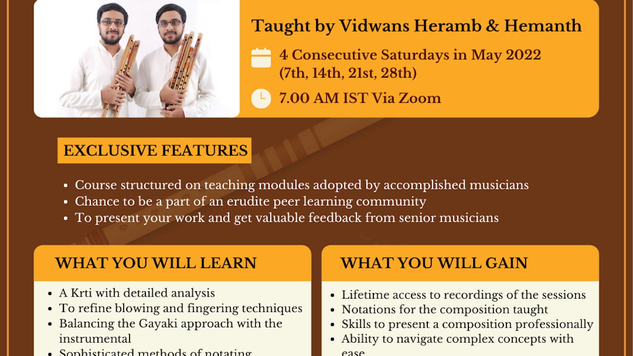 Flute Masterclass by Vid Heramb and Hemanth