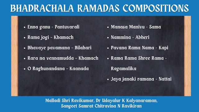 BHADRACHALA RAMADAS COMPOSITIONS