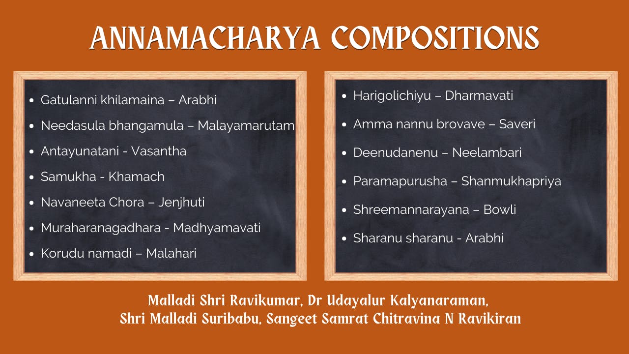 ANNAMACHARYA COMPOSITIONS