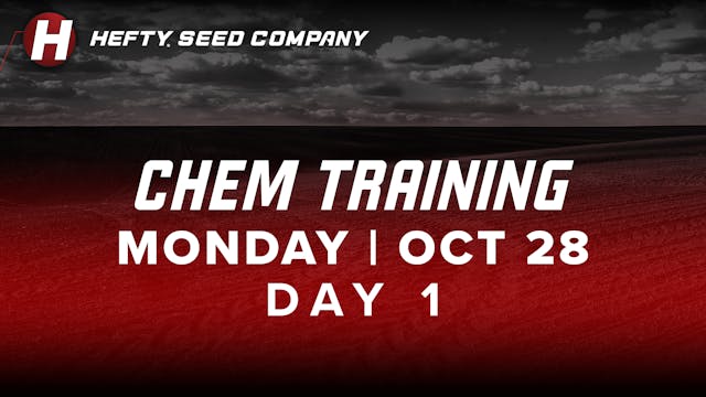 10/28/24 - Chem Training Day 1