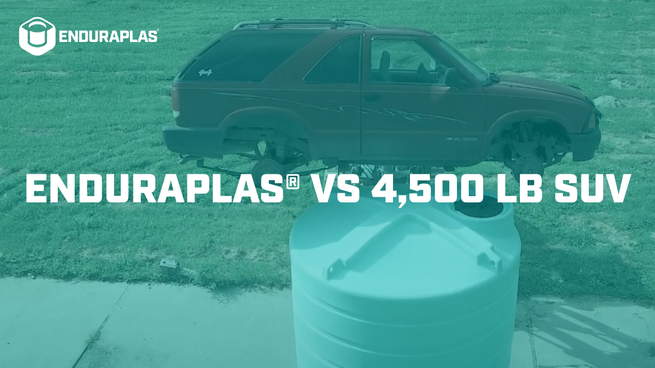 Enduraplas® vs 4,500 lb SUV | We Dropped an SUV on our Vertical Storage Tank
