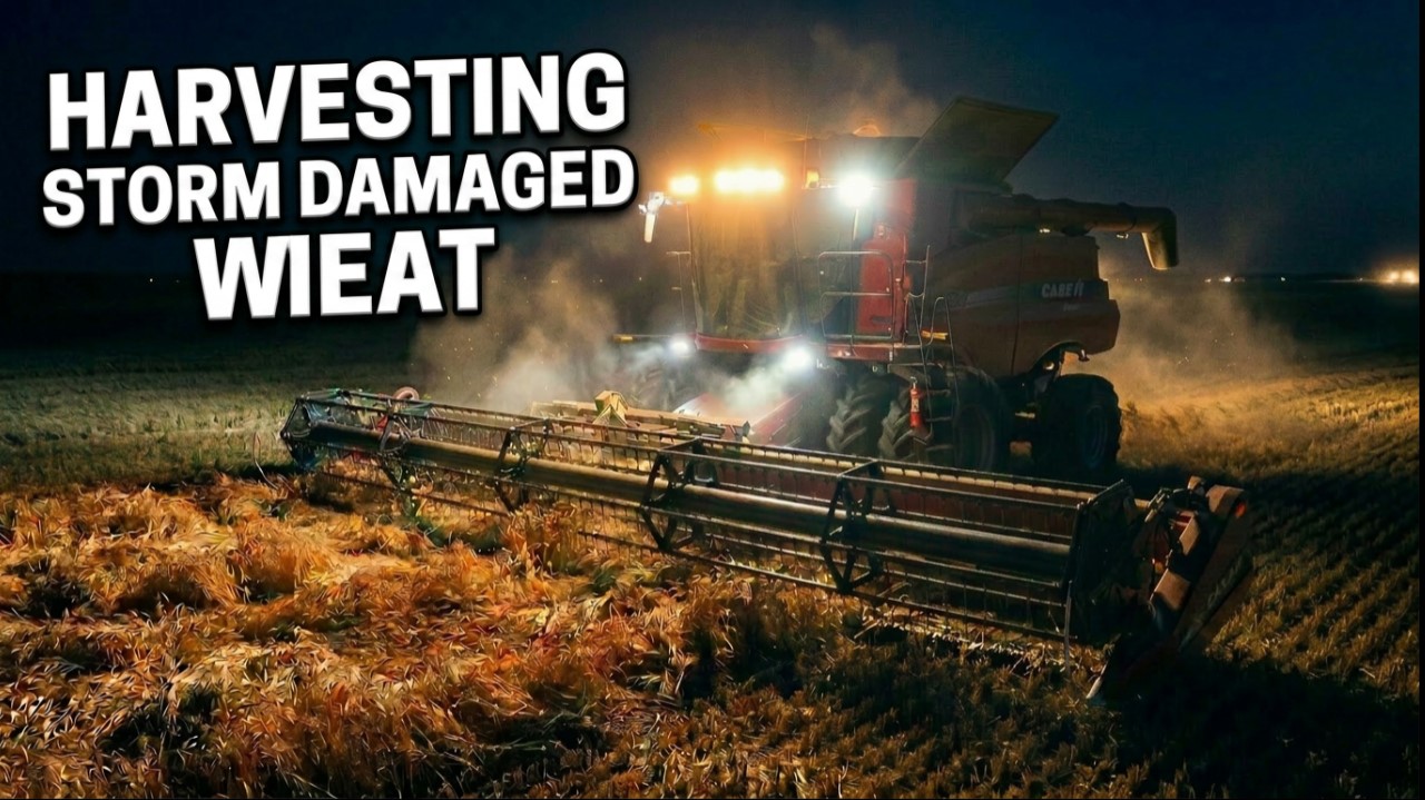 Harvesting Storm Damaged Wheat | Griggs Farms
