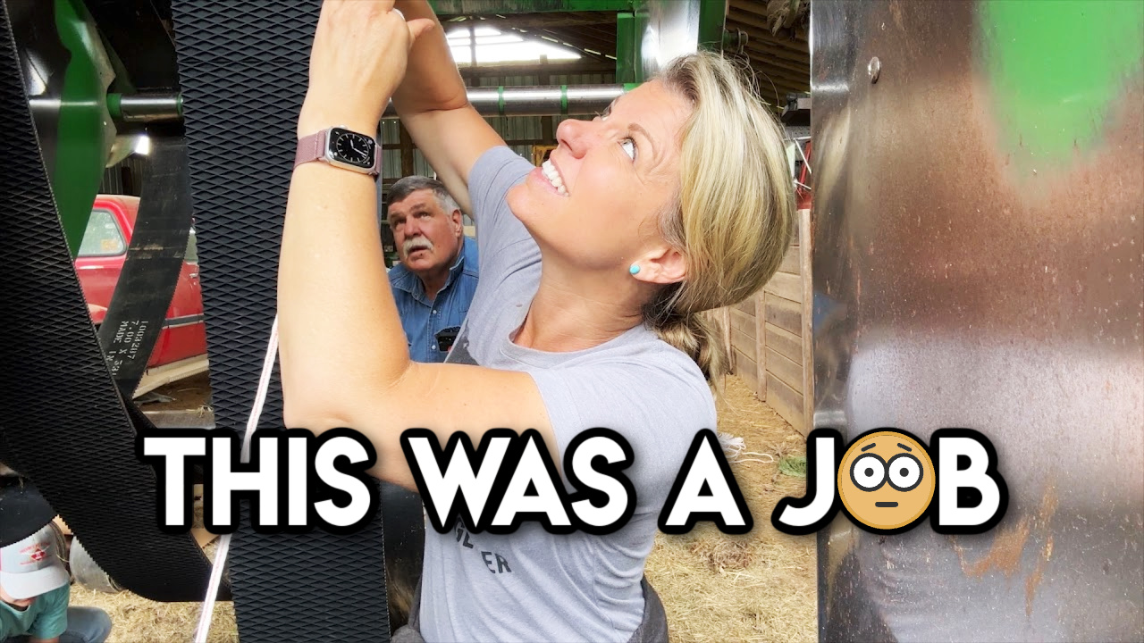 Replacing 20 Year Old Hay Baler Belts Is A Job! || This Farm Wife