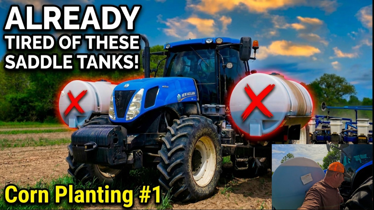 I'm Already Tired of These Saddle Tanks!  Corn Planting #1 | Griggs Farms