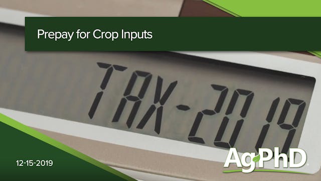 Prepaying for Crop Inputs
