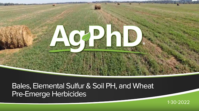 Bales, Elemental Sulfur and Soil pH, Wheat Pre-Emerge Herbicides 