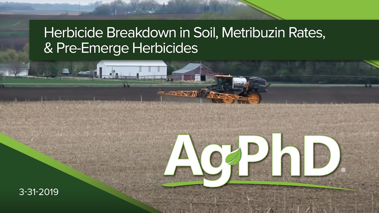 Herbicide Breakdown in Soil, Metribuzin Rates, PreEmerge Herbicides