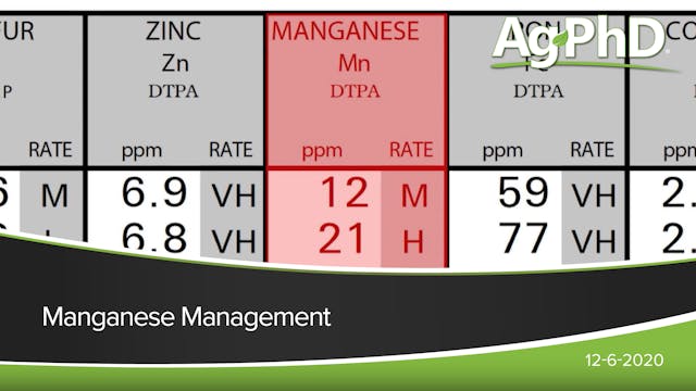Manganese Management | Ag PhD
