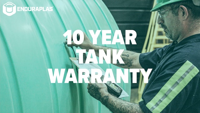 Enduraplas 10 Year Tank Warranty