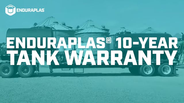 Enduraplas® 10 Year Tank Warranty