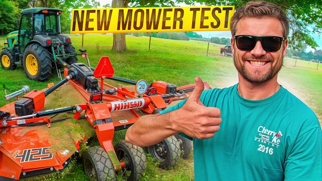 Putting BRAND NEW RHINO Orchard Mower...