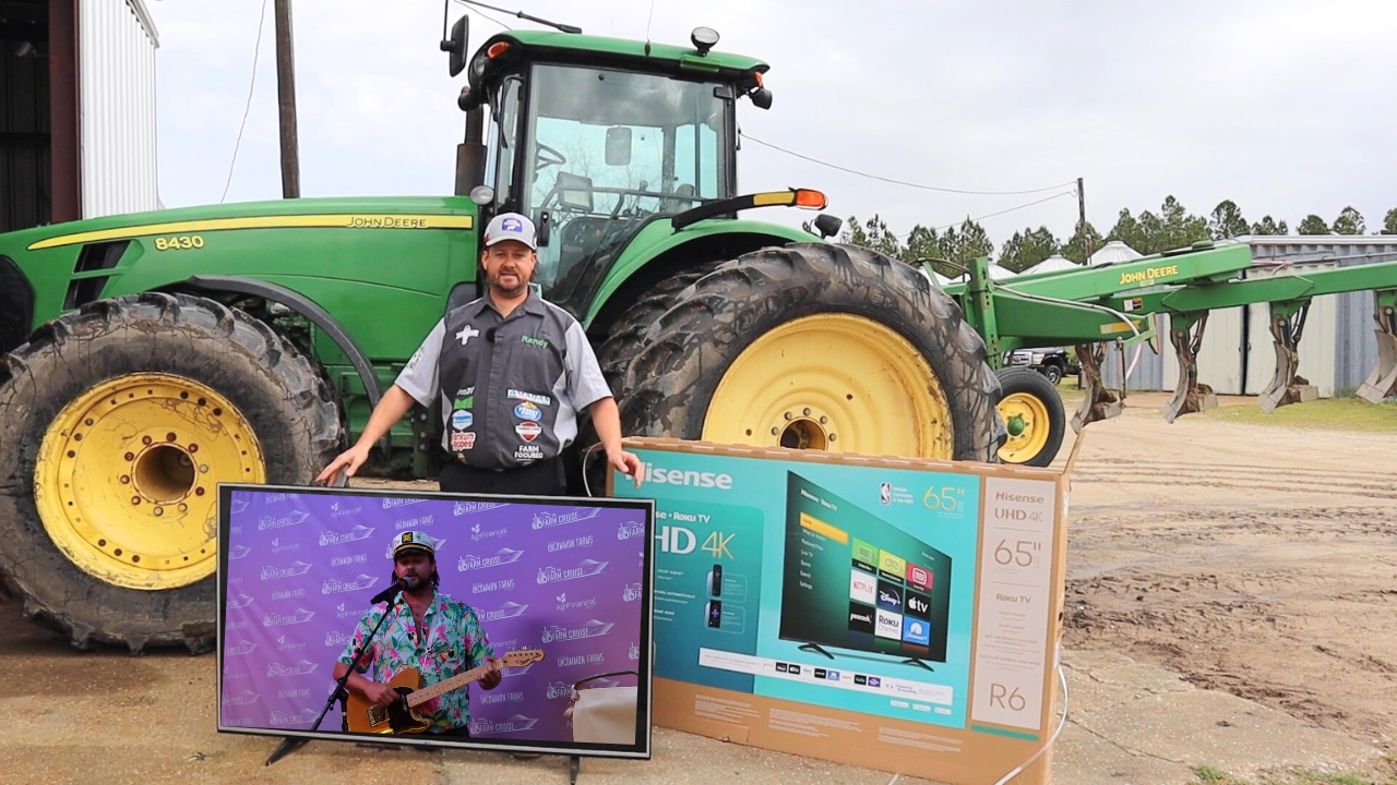 Putting A 65" Flat Screen TV In Our Tractor | Randy The Farmer