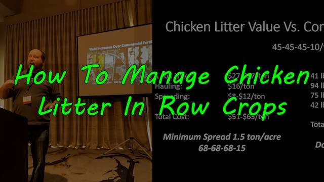 How to Utilize Chicken Litter in Row ...