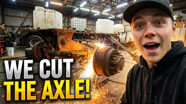 We Cut the Axle Off Our Semi Trailer!...